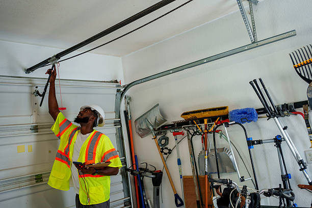 Professional Garage Door Maintenance technician working in Freeport, TX